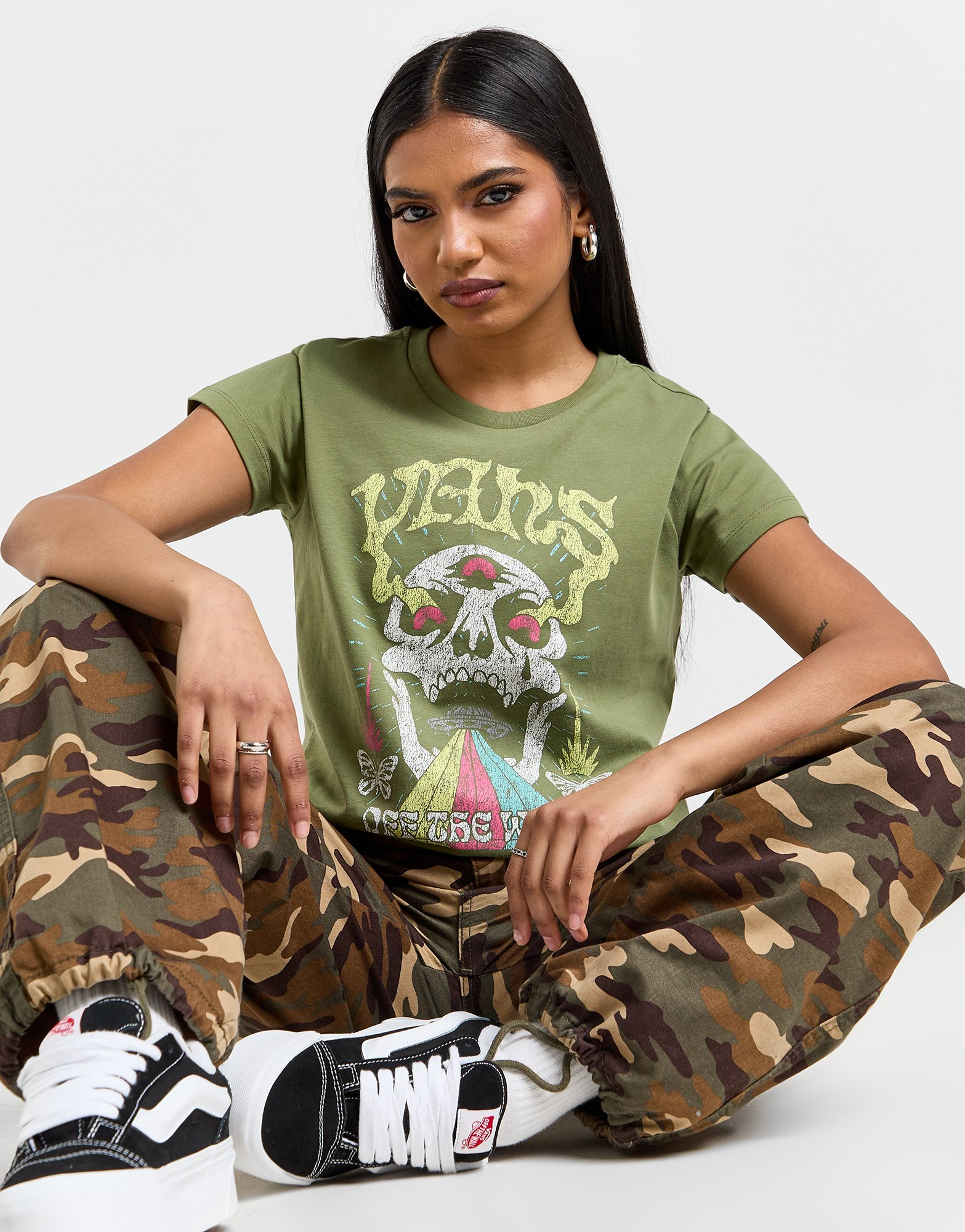 Vans T-shirt Skull Saucer Femme