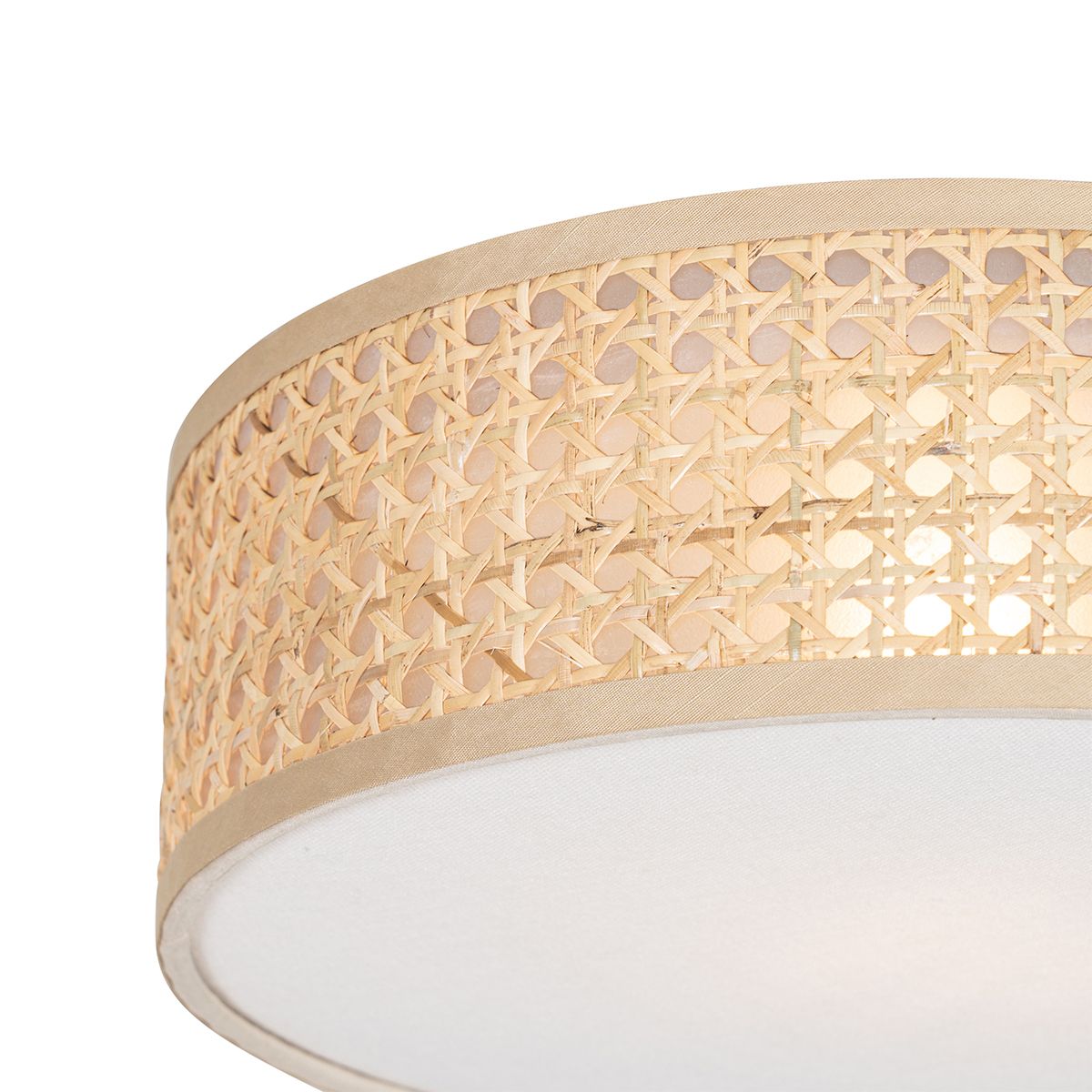 Smart plafondlamp rotan 30 cm incl. Wifi A60 - Tromma