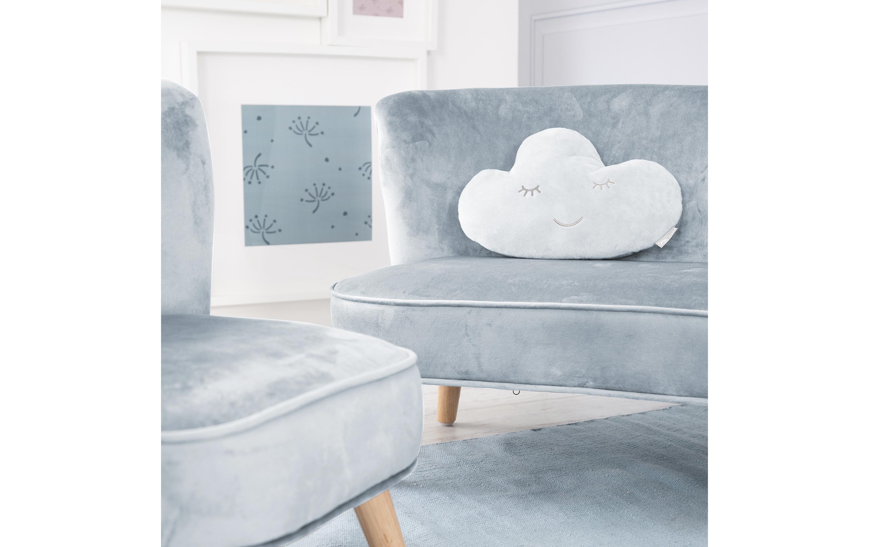 Kissen Wolke HellblauFlauschiges Kuschelkissen für jedes Baby- & Kinderzimmer