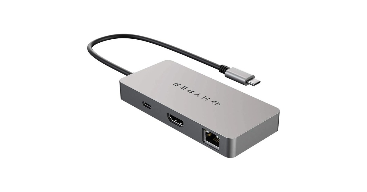 HyperHyperDrive 5-Port USB-C Hub dockingstation  (Grijs)