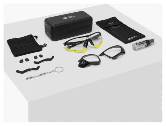 Scicon Sports Aerotech SCN XT Photochromic XL Lunettes De Soleil De Performance Sportive (Miroir Argenté Scnxt Photocromique/Luminosité Noire)