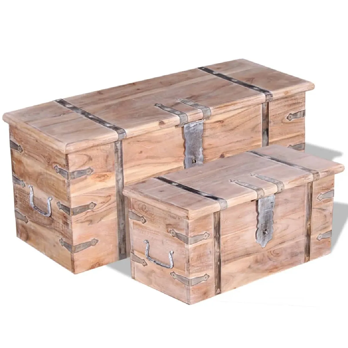 VidaXL Ensemble Coffres Acacia