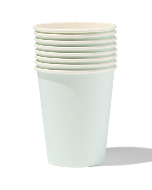 8 gobelets en papier - 250 ml - bleu