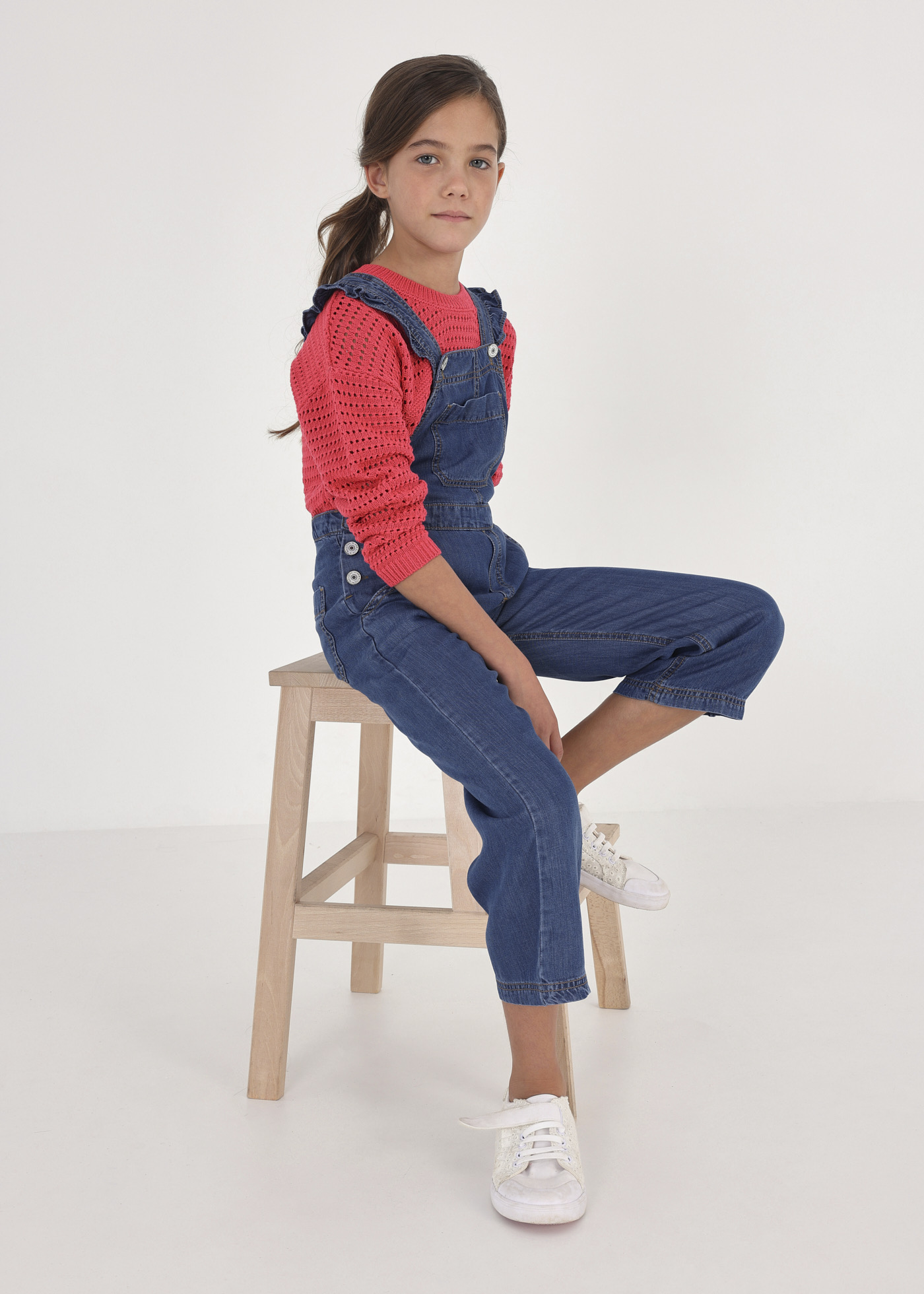 Jardineiras curtas femininas em TENCEL™ Lyocell