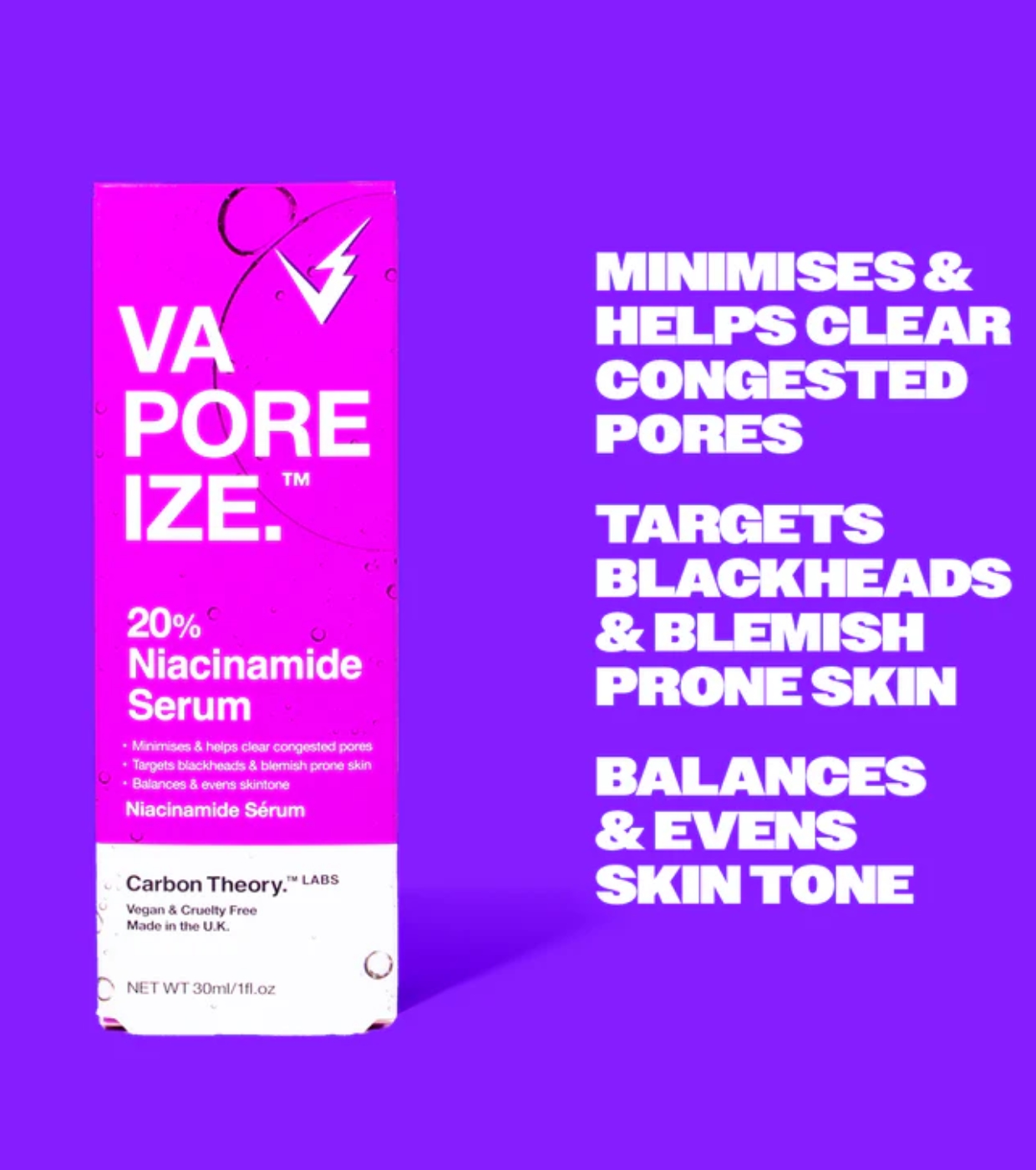 Carbon Theory - *VaPOREize* - Sérum Facial com Niacinamida 20%