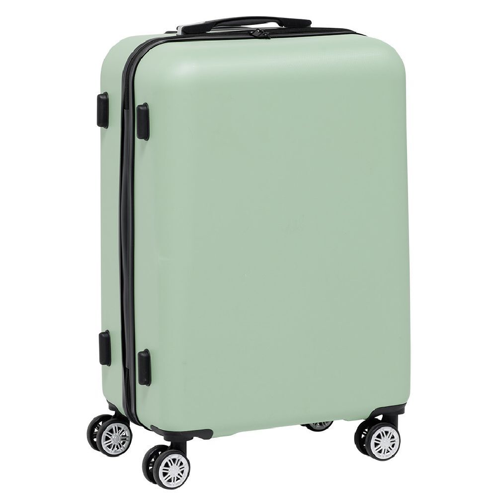 Valise rigide trolley cadenas intégré plastique ABS vert 45x26,5xH65cm
