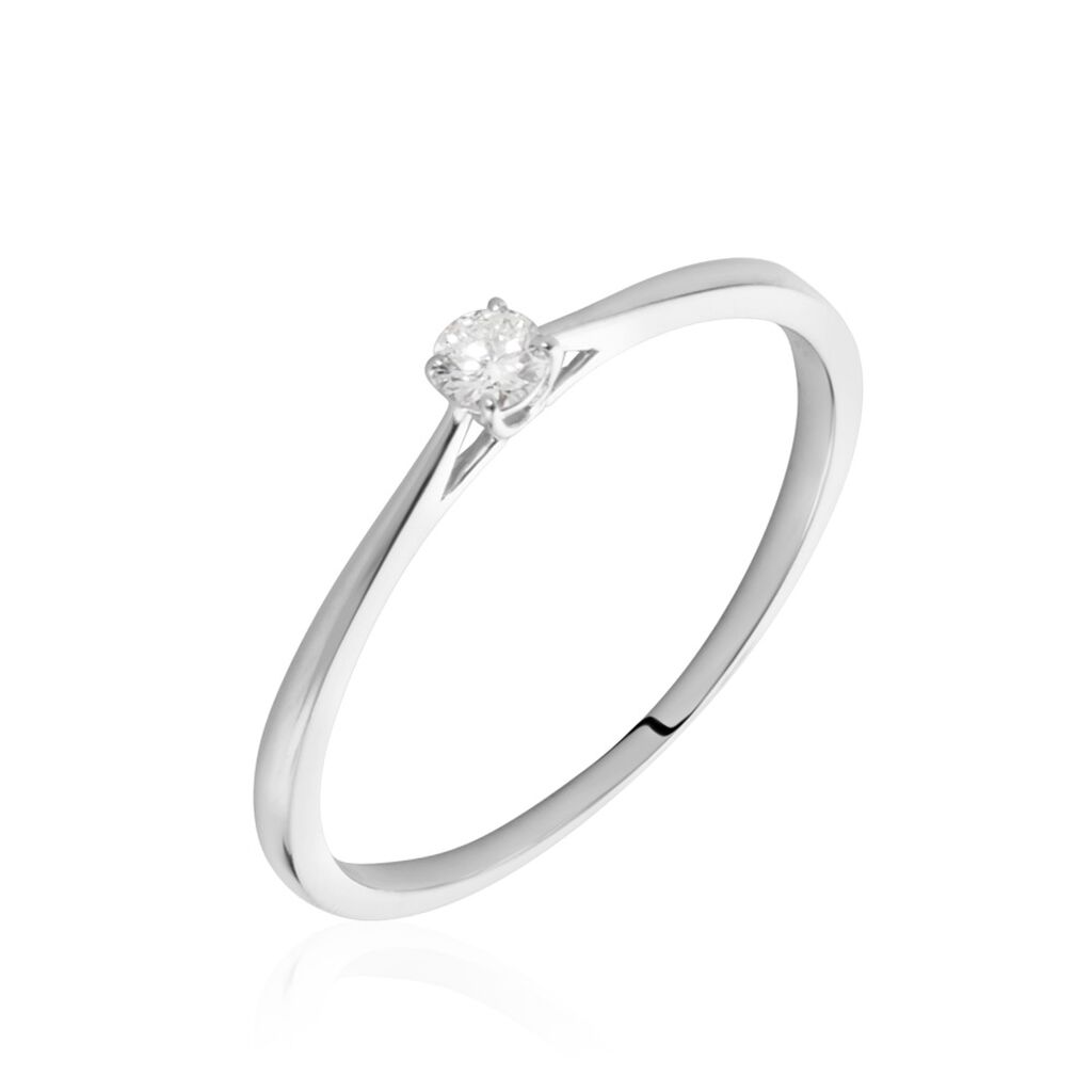 Bague Solitaire Aphrodite Or Blanc Diamant