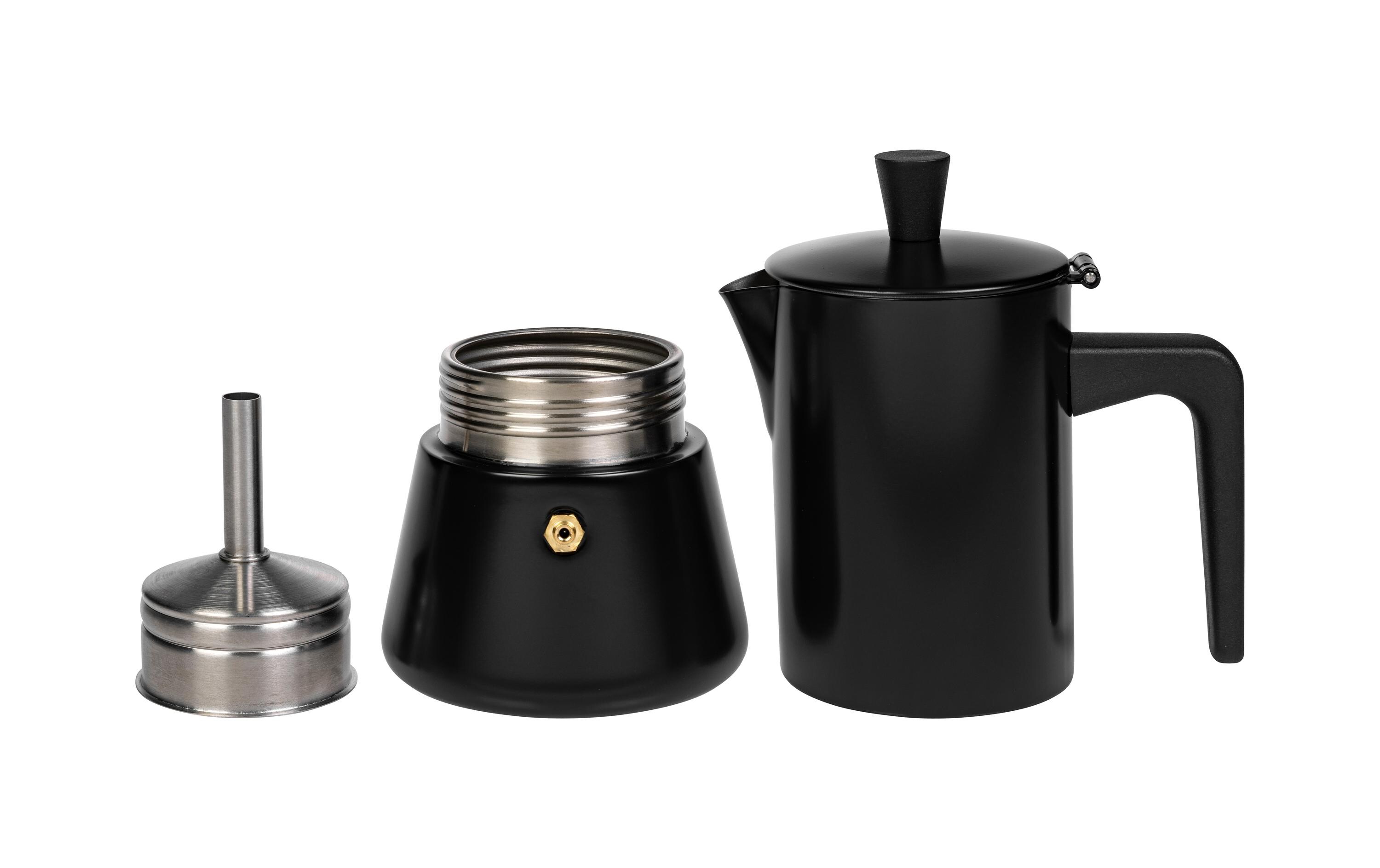 Espressokocher Chicchi 4 Tassen, SchwarzEspressokanne für traditionelle Kaffeezubereitung