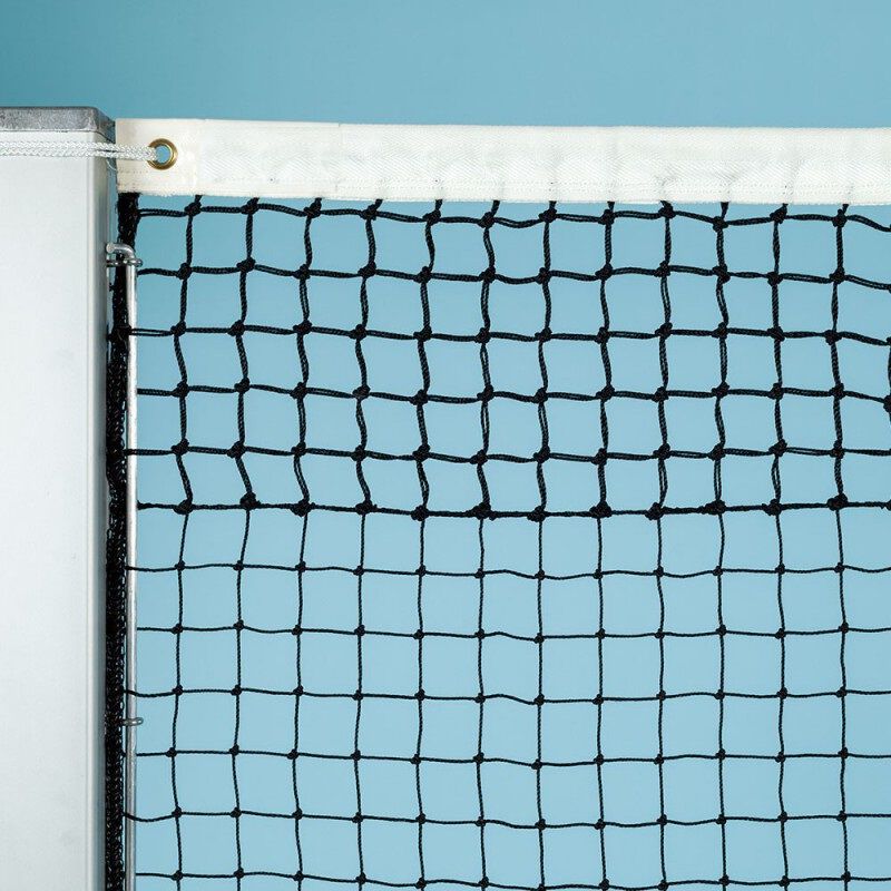 Tegra Davis Cup Filet De Tennis 2,2mm Renforcé De Maille Double Sur 6 Rangs - Noir