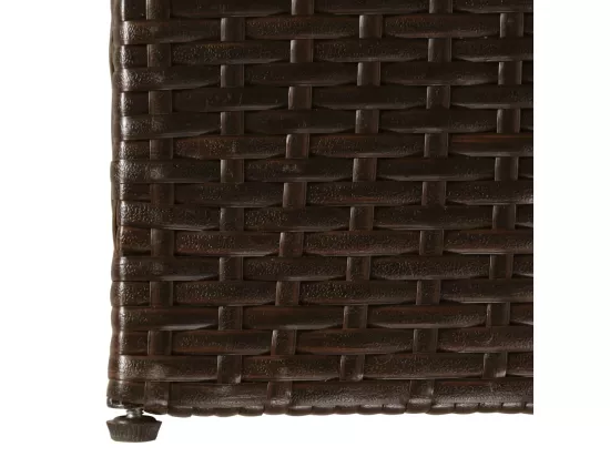 Boîte de stockage de jardin marron 150x100x100cm Résine tressée