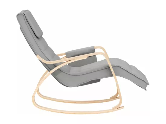 Chaise à bascule Gris clair Tissu
