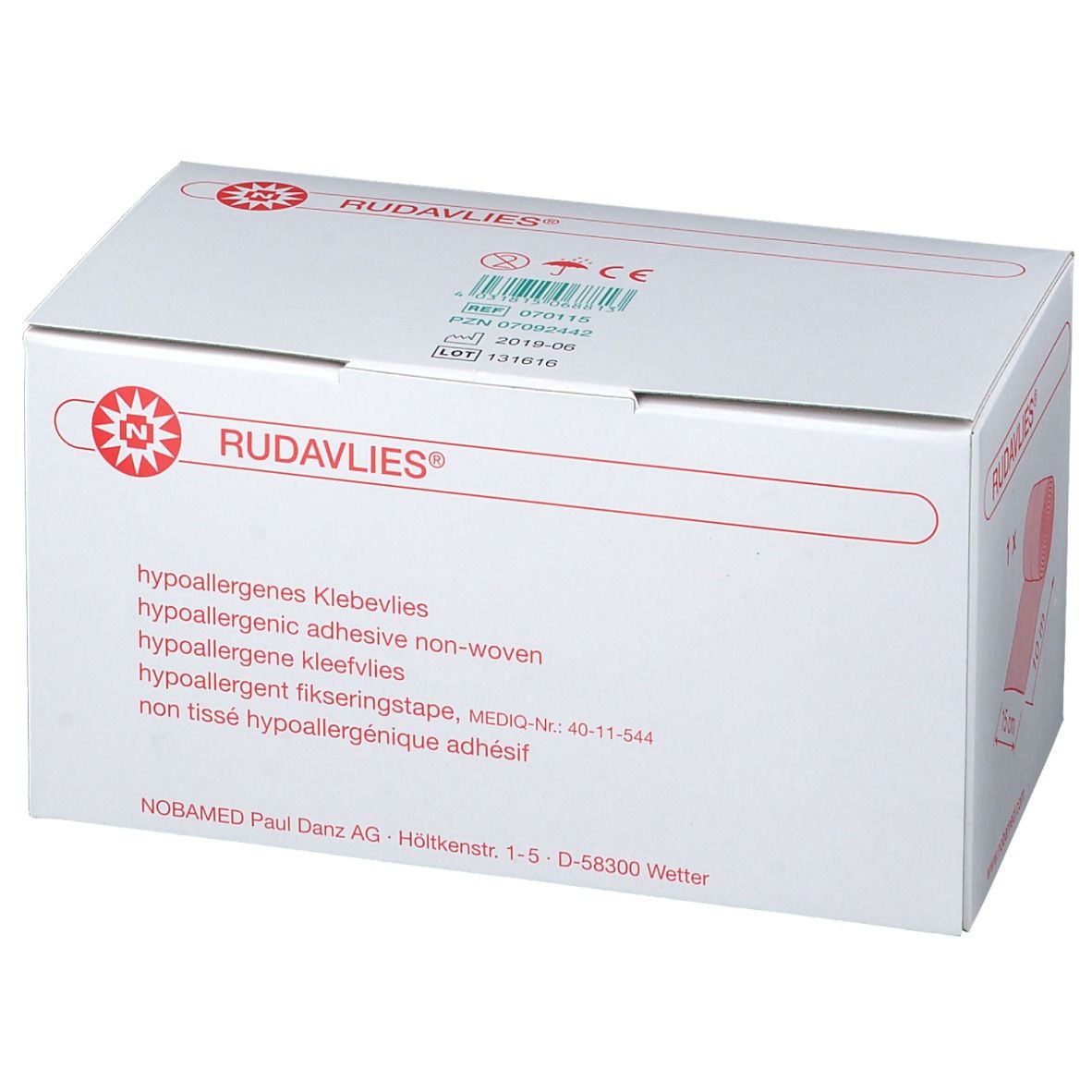 RUDAVLIES® hypoallergenes Klebevlies 15 cm x 10 m