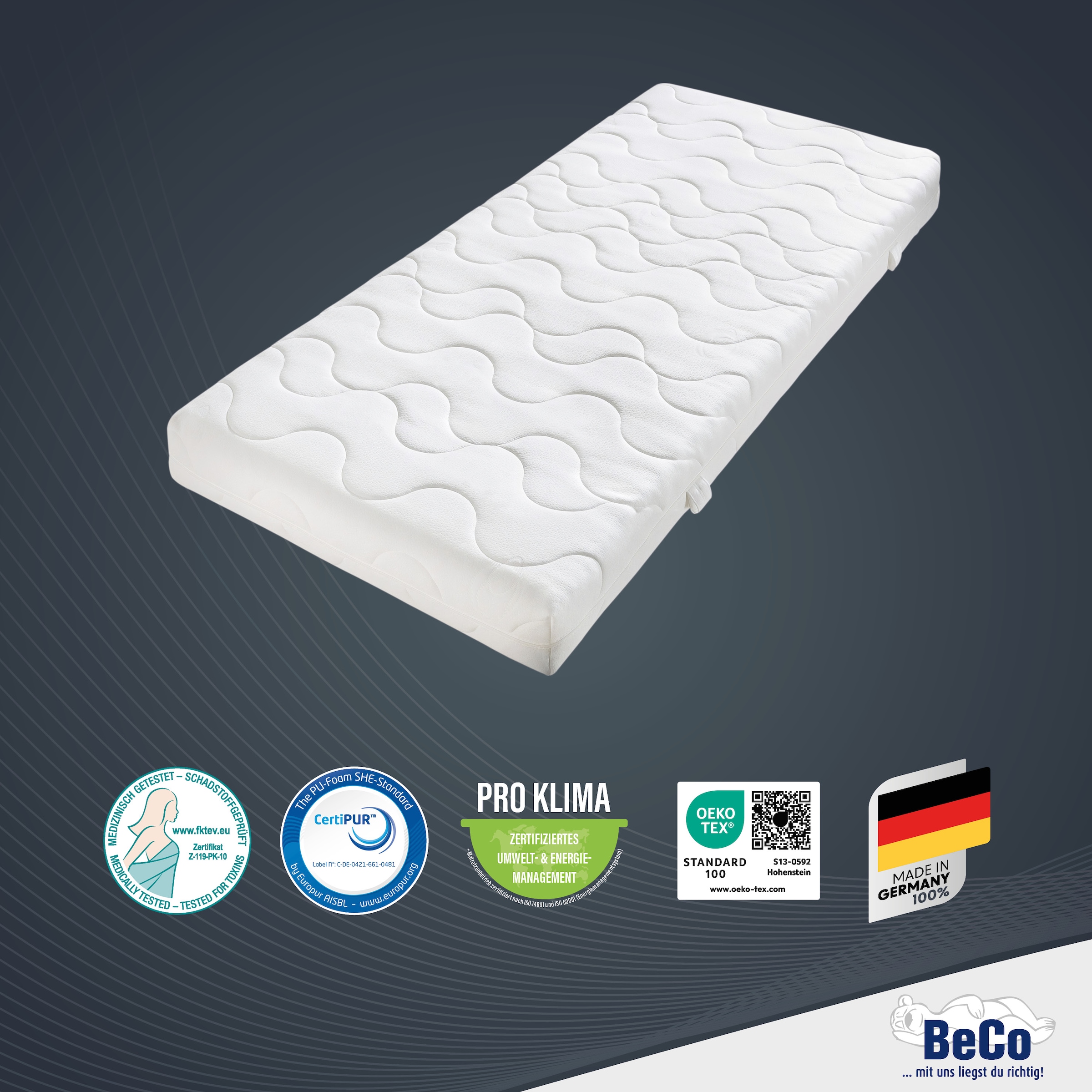 Beco Komfortschaummatratze »Double Deluxe Matratze 20, Matratze in 90x200 cm und weiteren Grössen« 20 cm hoch Raumgewicht: 28 kg/m³ 1 Stk. tlg. Matratze vom TÜV Süd getestet*, über 2.000 5-Sterne-Bewertungen!