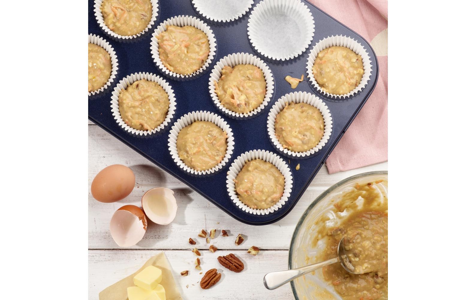 Muffin Backform 12 Mulden, DunkelblauMuffin-Blech