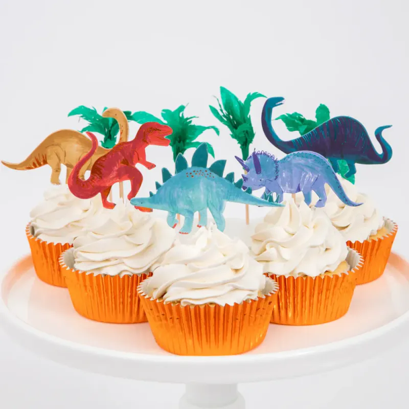 Meri Meri Cupcake Kit, Dinosaurer, 24 stk.