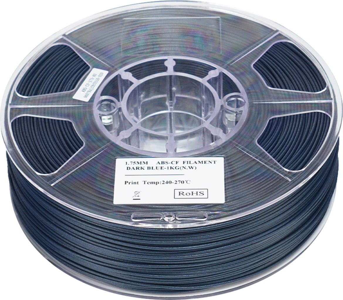 eSUN  ABS-CF Dark Blue, 1,75 mm / 1000 g    ABS mit Kohlefasern