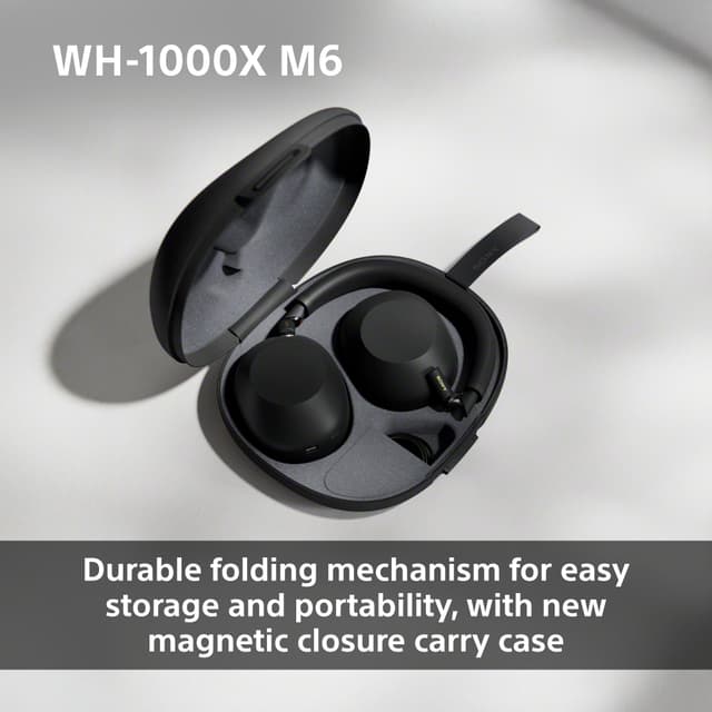 Sony WH-1000XM6 trådløse around-ear høretelefoner (platinum silver)