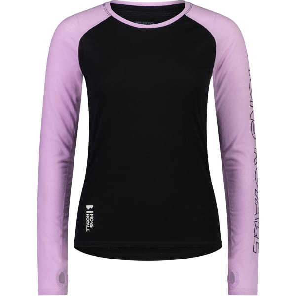 T-shirt thermique MONS ROYALE MONS ROYAL WMNS BELLA TECH LS ORCHID / BLACK