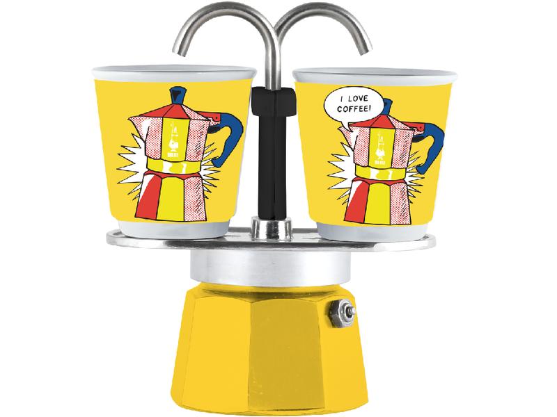 Bialetti Espressokocher Mini Express Lichtenstein 2 Tassen, Express Induktion