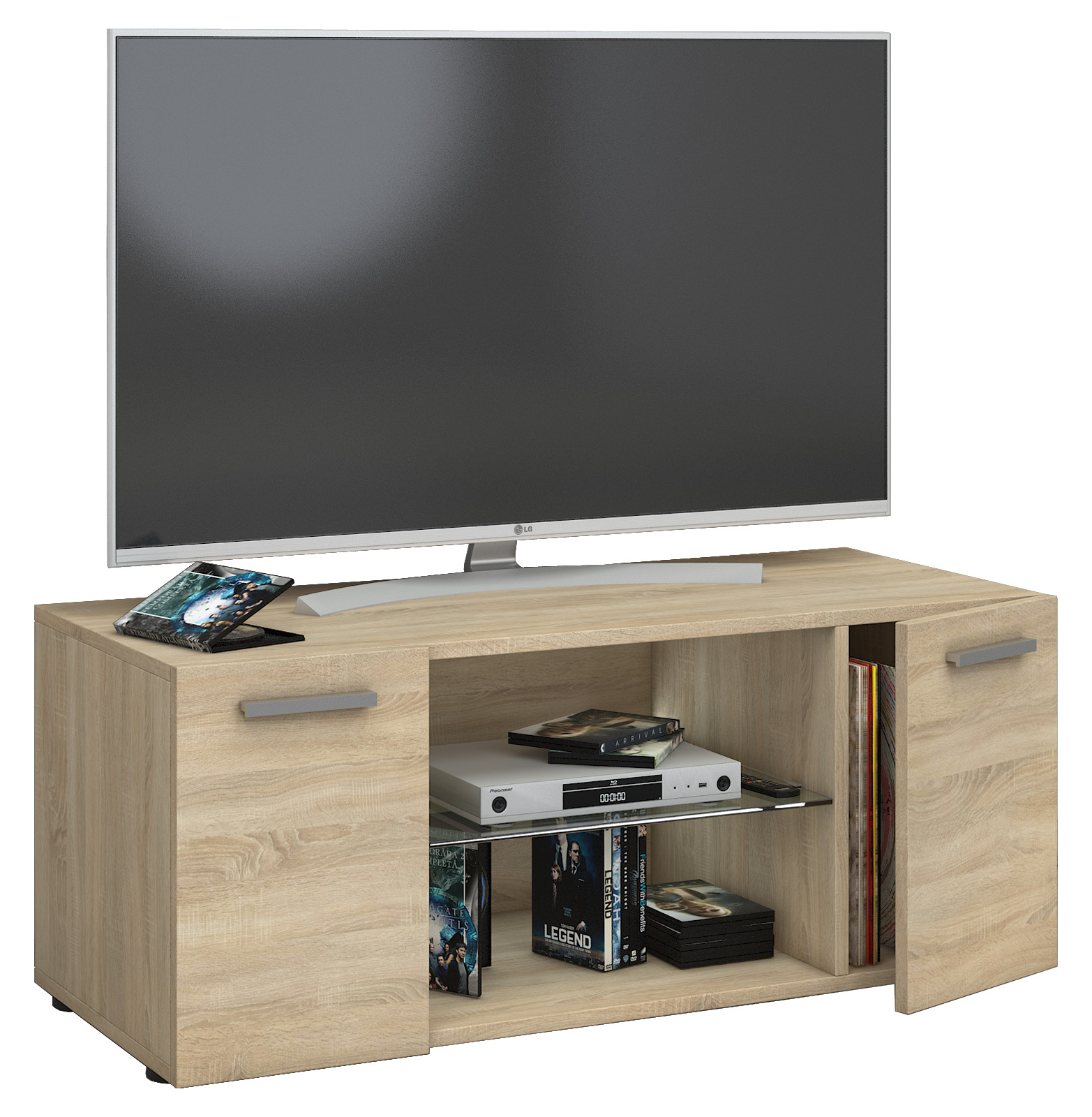 TV-Lowboard LOWINA - Sonoma Eiche -2 Türen - 95 cm breit