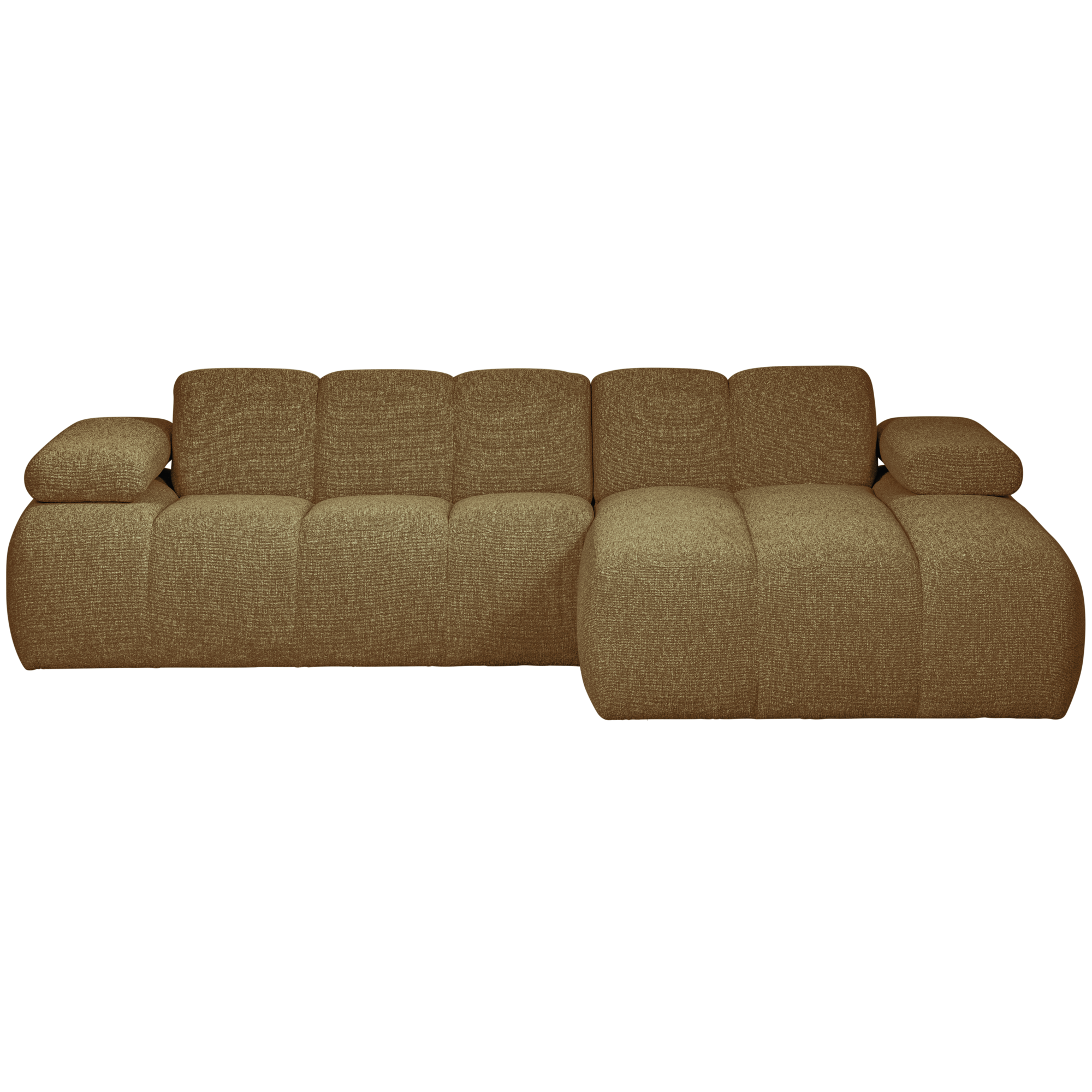 Chaise Longue Mojo Mojo Chaise Longue Rechts - Bouclé - Geel/Bruin Melange