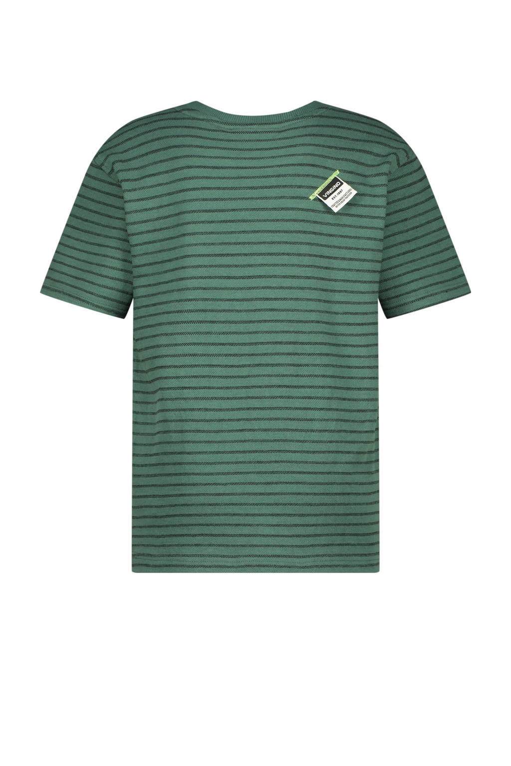 Vingino gestreept T-shirt Hiweko donkergroen