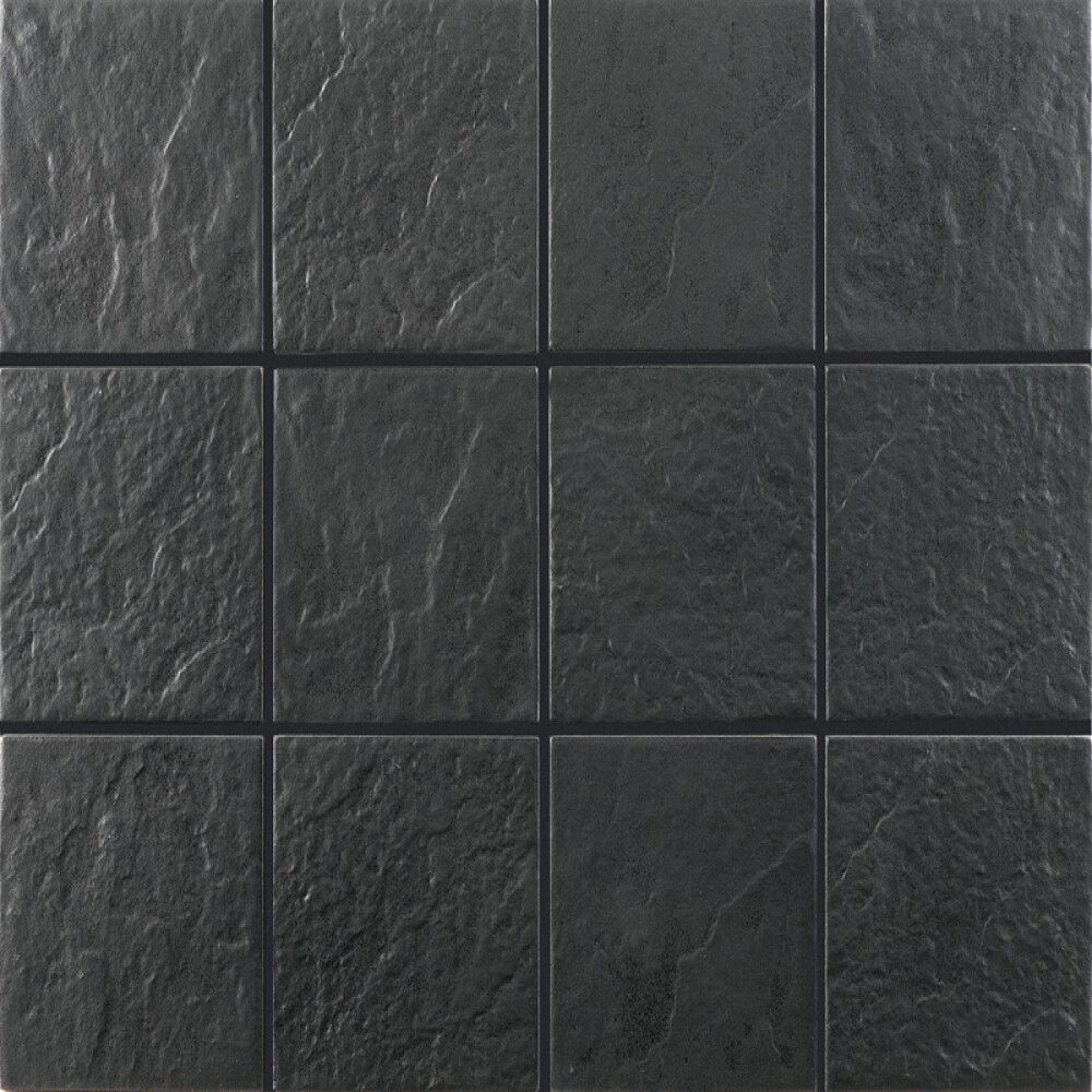 FLIS NORDICA SVART 10X10 CM 1M²