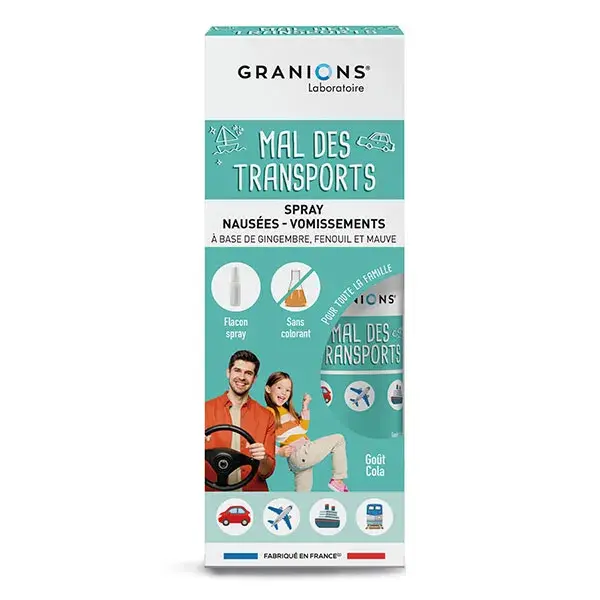 GRANIONS - Spray Anti-Enjoo para Crianças e Adultos - Anti-Náusea - 20 mL