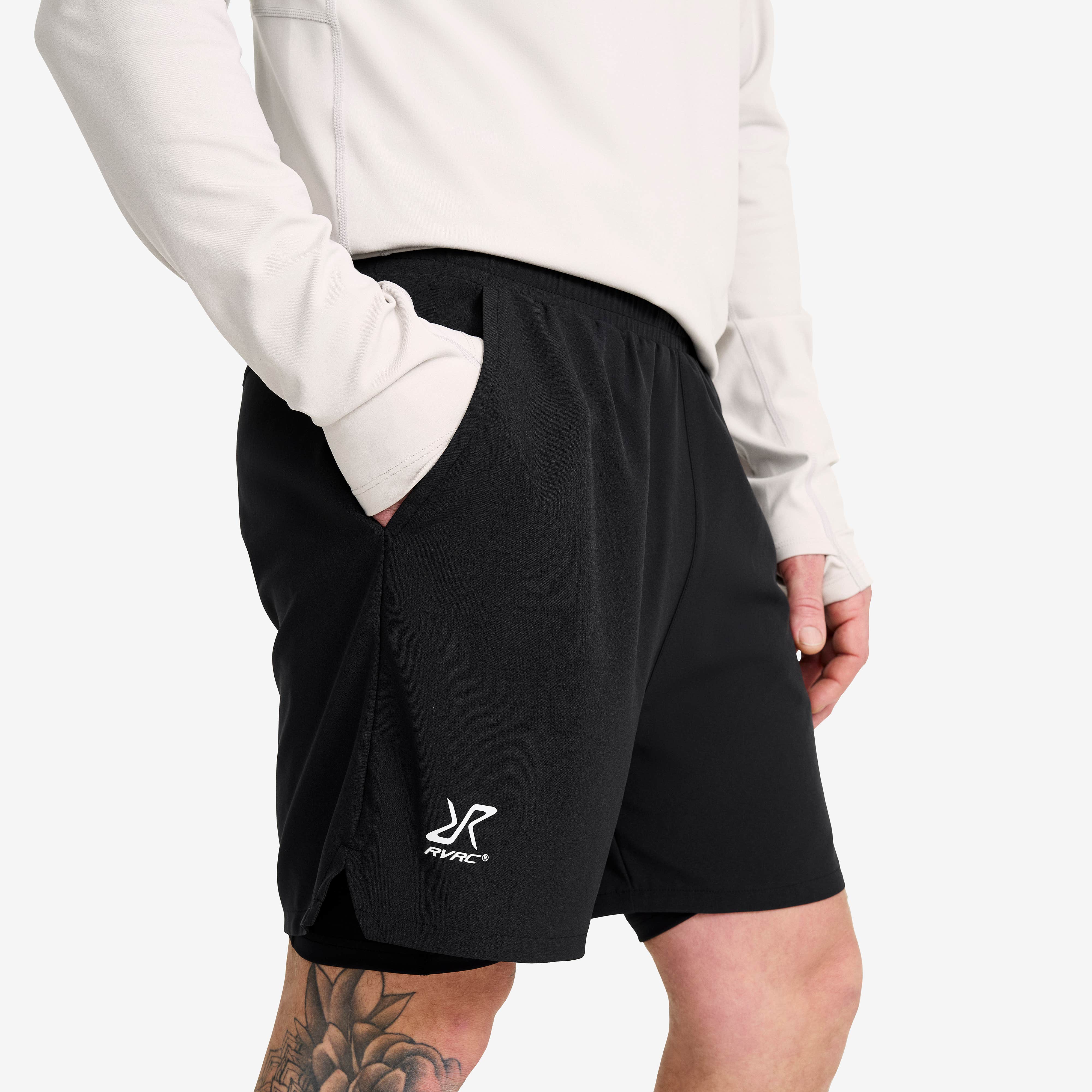 Rise 2-in-1 Shorts Herre Black