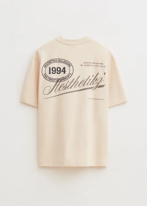 T-shirt met print collezione off-white (CREME.L)