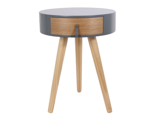 THE HOME DECO FACTORY - Lot de 2 tables de chevet scandinaves nora - diam. 35 x h. ...