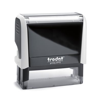 TRODAT Printy 4915 - Tampon personnalisable avec 7 lignes de texte - zone d'impression 70 X 25 MM - blanc