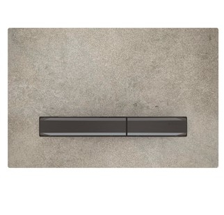 Geberit Sigma 50 Square drukplaat betonlook met zwarte knoppen