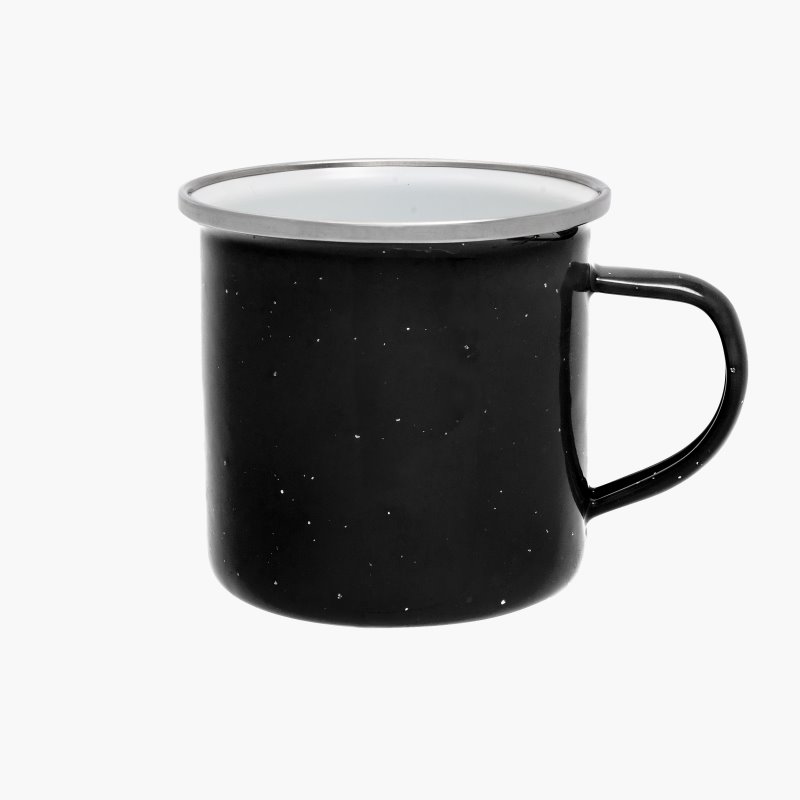 Emaille Tasse 360 ml schwarz