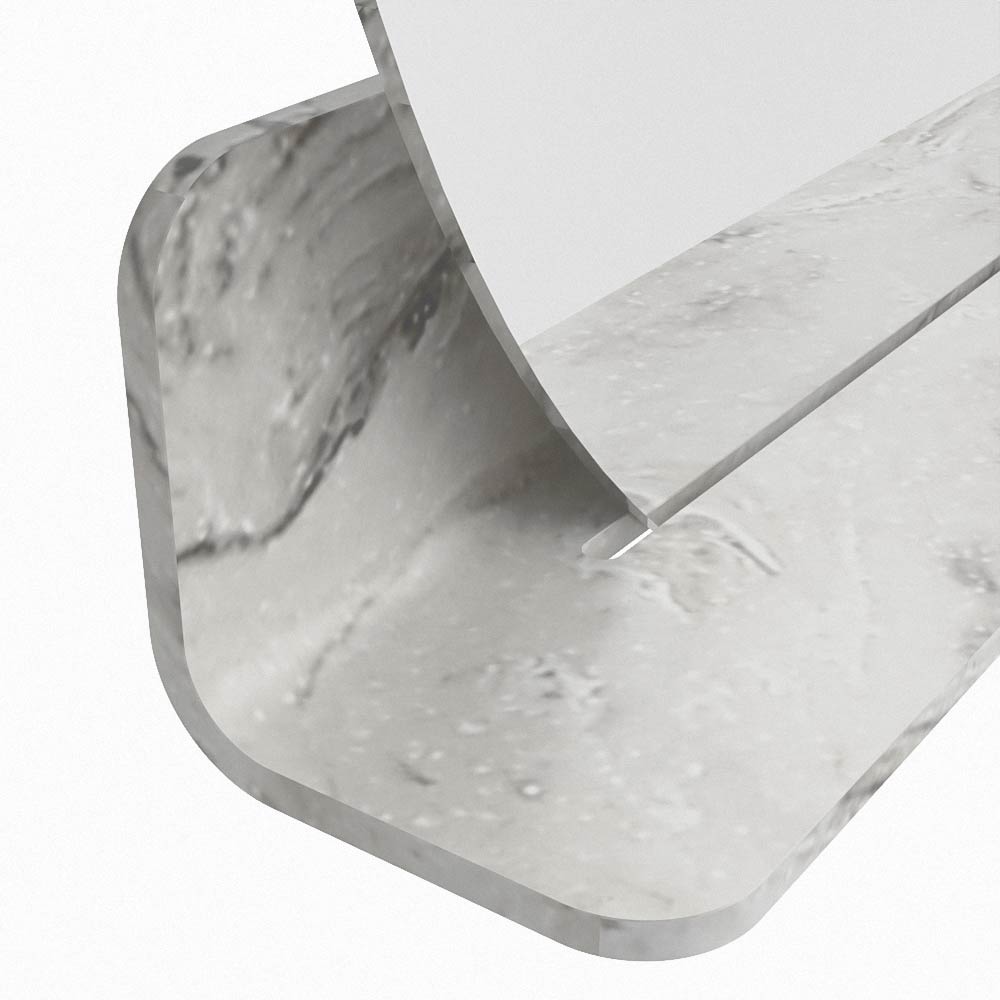 Mondiaz Spot spiegel rond Ø80cm met planchet glace