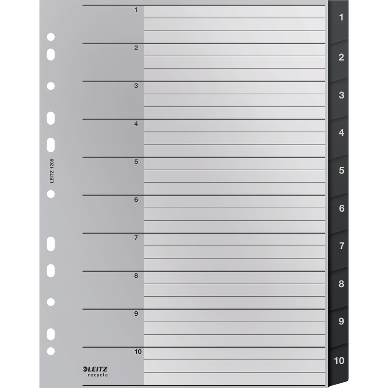 Leitz Register Recycle, A4, 1-10