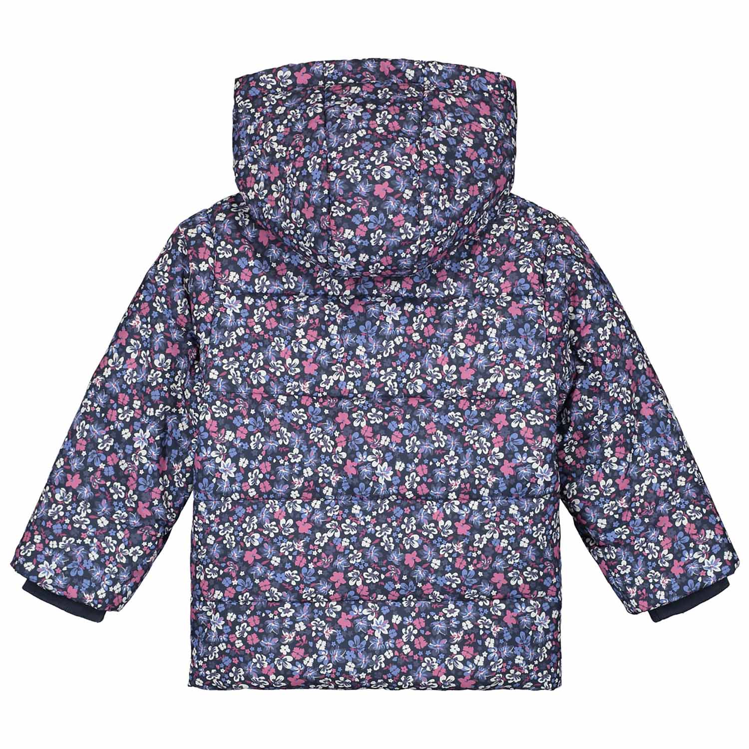 Prénatal peuter winterjas lange mouwen bloemen blauw