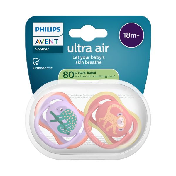 Philips Avent Ultra Air Fopspeen - 18+ Mnd - 2 Stuks - Plant-based