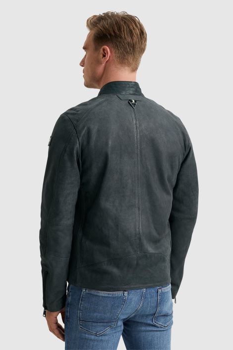 Vanguard blauwe heren leren jas