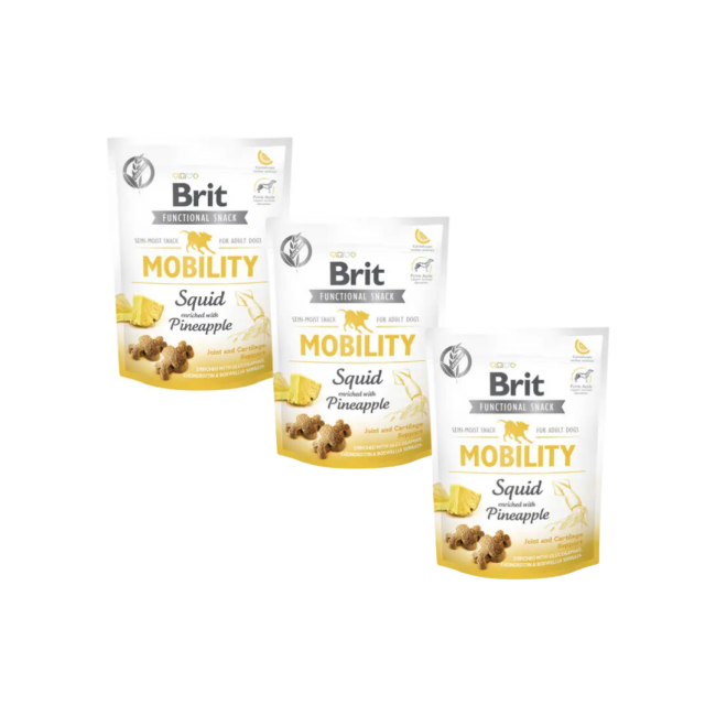 Brit Care Functional Snack Mobility pour articulations des chiens - calamar et ananas