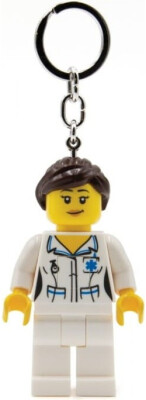 Lego - Ledlite Nøglering Med Led Lys - Sygeplejerske - 9 CM