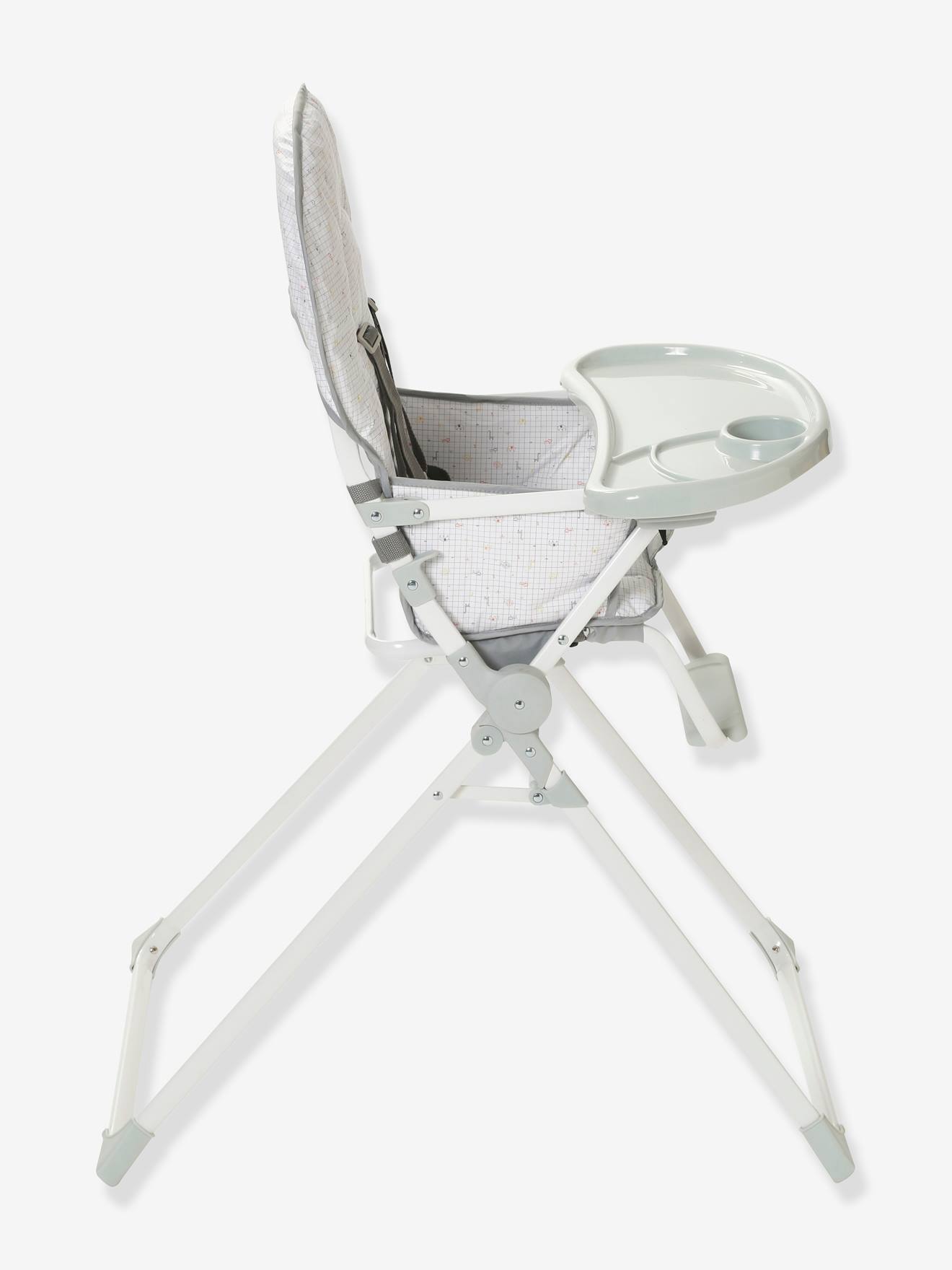 Cadeira alta Easyseat, branca clara com estampa