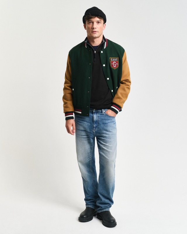 Gant Troyer »CLASSIC COTTON HALF ZIP« mit gerippten Details