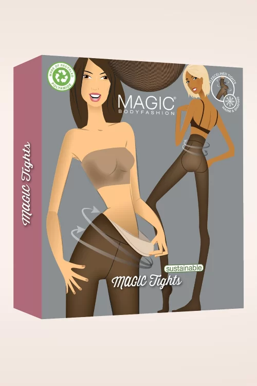 MAGIC Bodyfashion Magic Fleece Tights in Black