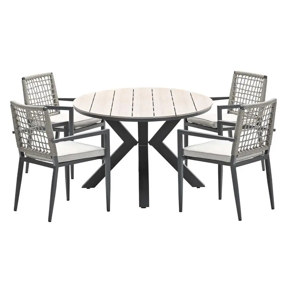 Burela tuinset 5-delig - Tulli tuintafel 180x115xH75 cm