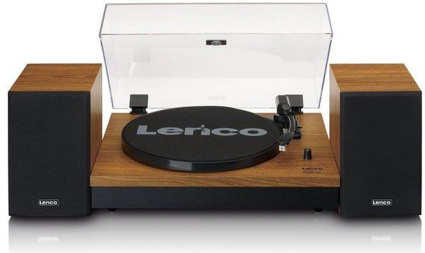 Lenco LS-310WD - Platenspeler met Bluetooth - Inclusief Speakers - Stereo - Hout