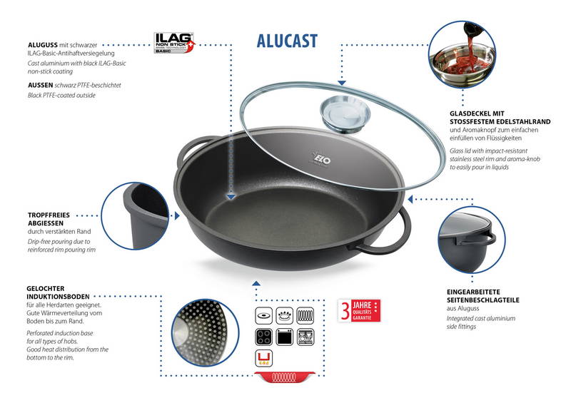 Elo Alugussbräter Alucast 38cm
