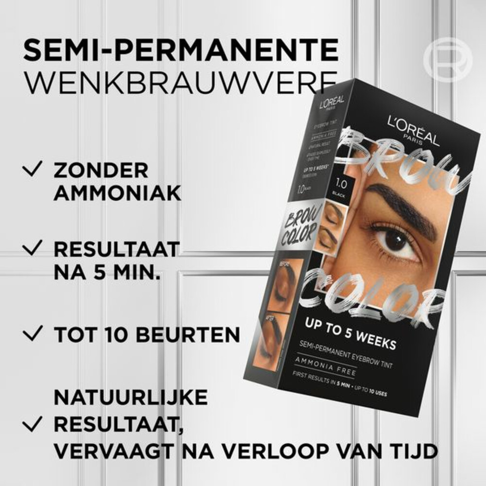 L'Oréal Brow Color Wenkbrauwverf 1.0 Black30 ml