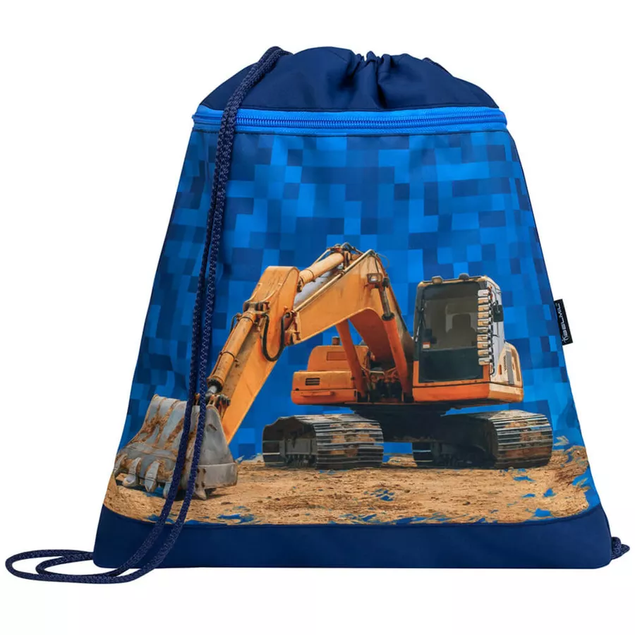 Belmil Schulranzen Mini Fit Schulranzen Set 4-teilig mit Brustgurt Bulldozer