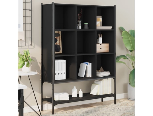 VIDAXL - Bibliothèque noir 102x30x141,5 cm bois d'ingénierie